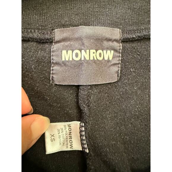 Monrow‎ Women's XS Black Joggers Gold Star Print Sweat Pants - Picture 3 of 12